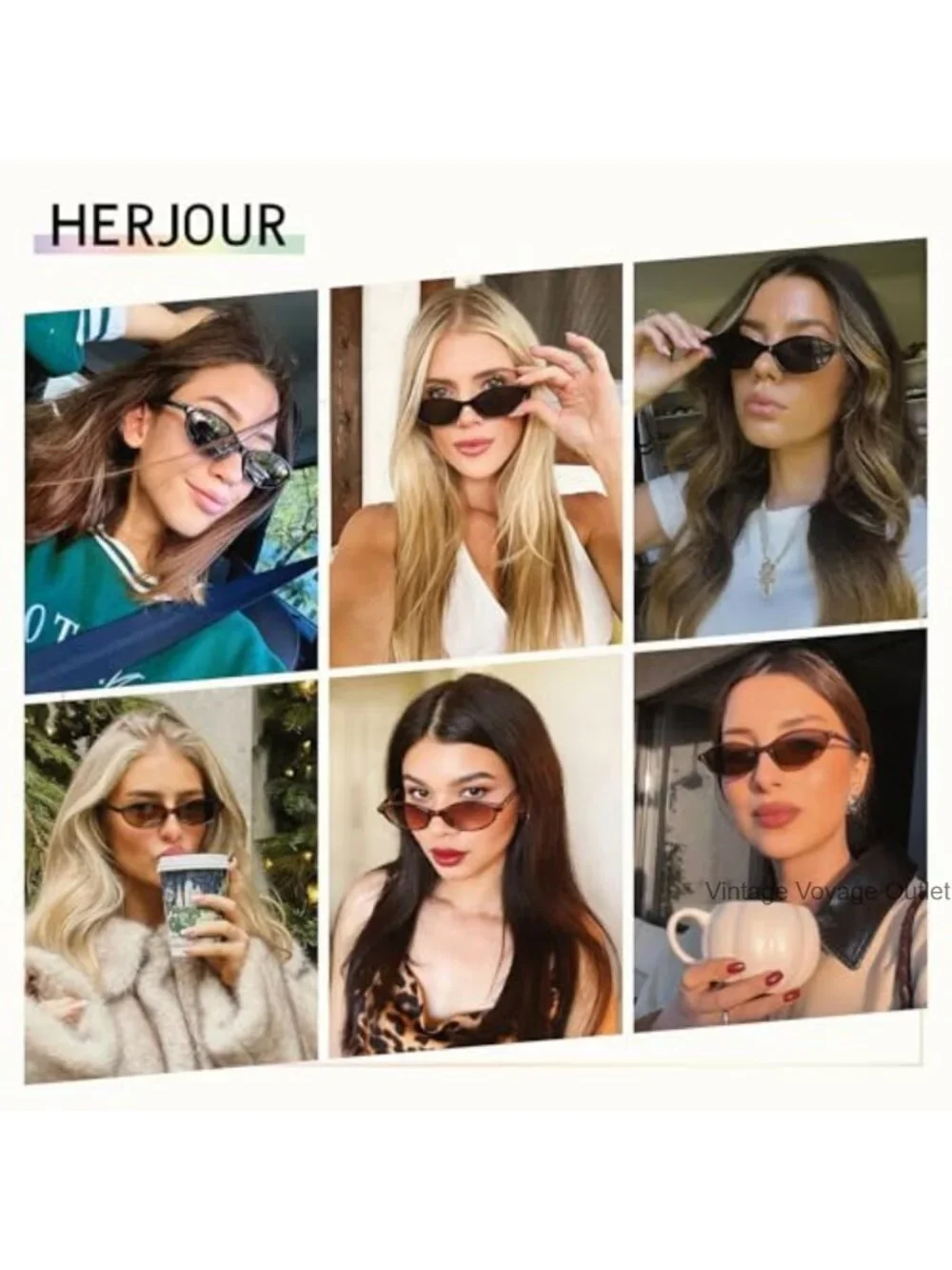 Retro Oval Cat Eye Sunglasses Y2K Trendy UV Protection with Case